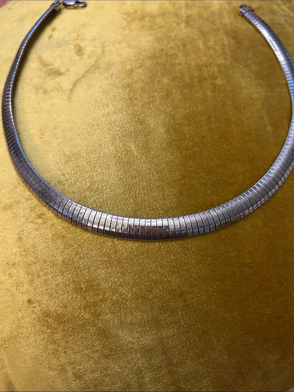 Sleek Sterling Silver Herringbone Flat Collar Necklace - Women’s Jewelry - Picture 3 of 8
